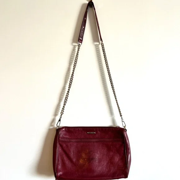 Rebecca Minkoff Burgundy Crossbody Leather Purse - Picture 4 of 5